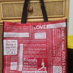 Lululemon Athletica Red Inspirational Tote
